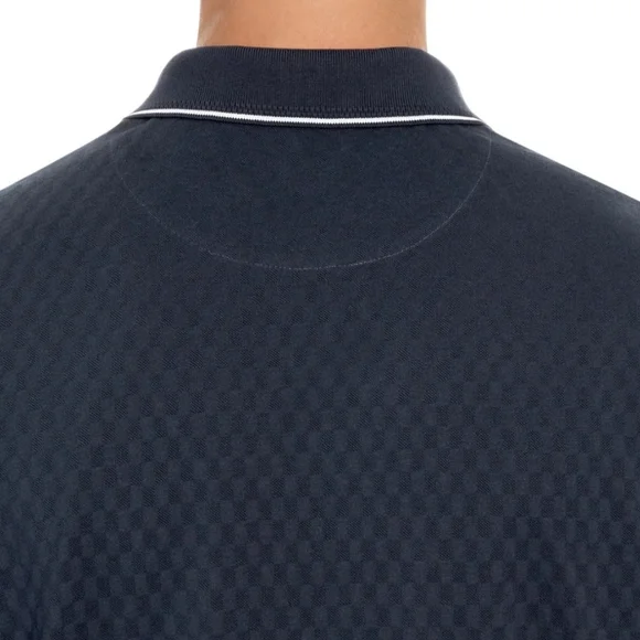Ted Baker Men’s Textured Cotton Polo Shirt~NAVY~MEDIUM **NEW - Picture 4 of 15